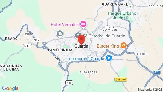 Commercial properties for rent i Guarda - kort over placeringen