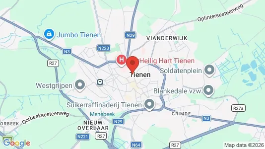 Office spaces for rent i Tienen - kort over placeringen