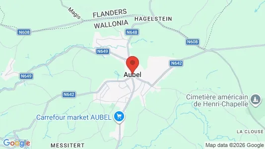 Kantorruimte te huur i Aubel - kort over placeringen