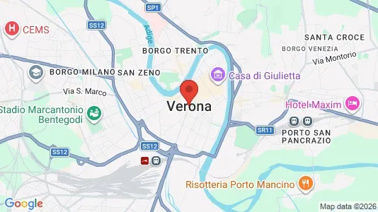 Kontorer til leie i Verona - kort over placeringen