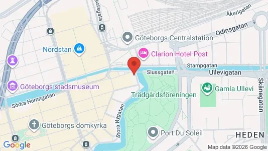 Kontorlokaler til leje i Gøteborg Centrum - kort over placeringen