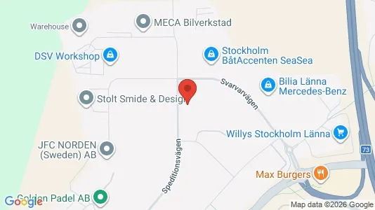 Industrial properties for rent i Huddinge - kort over placeringen