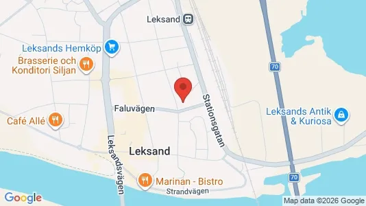 Kontorslokaler för uthyrning i Leksand - kort over placeringen