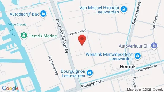 Commercial properties for rent i Leeuwarden - kort over placeringen