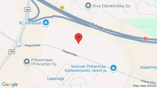 Lagerlokaler til leje i Pirkkala - kort over placeringen