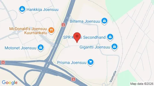 Commercial properties for rent i Joensuu - kort over placeringen