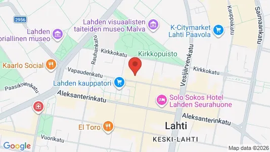 Kantorruimte te huur i Lahti - kort over placeringen