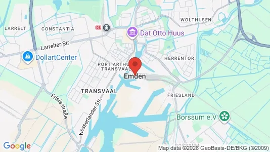 Commercial properties for rent i Emden - kort over placeringen
