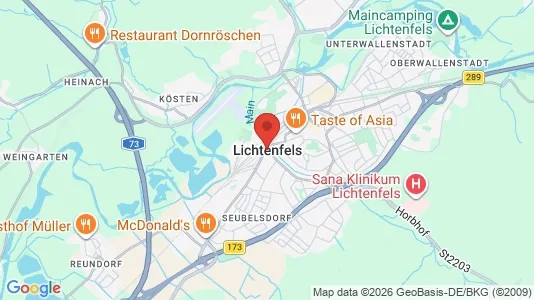 Gewerbeflächen zur Miete i Lichtenfels - kort over placeringen