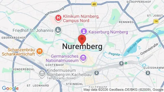 Espacios de oficina En alquiler i Nuremberg - kort over placeringen
