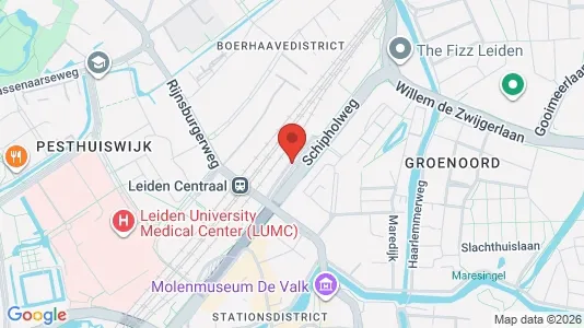 Office spaces for rent i Leiden - kort over placeringen