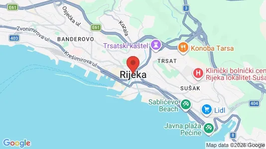 Liikekiinteistöt Vuokrattavana i Rijeka - kort over placeringen