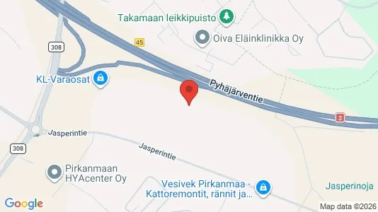 Lagerlokaler til leje i Pirkkala - kort over placeringen