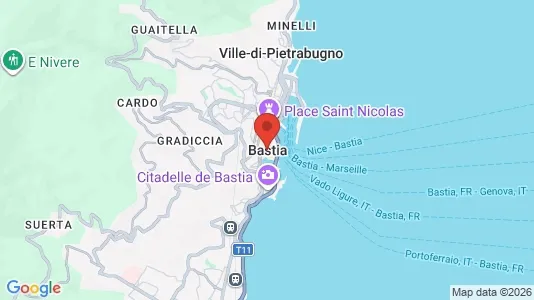 Toimistotilat Vuokrattavana i Bastia - kort over placeringen