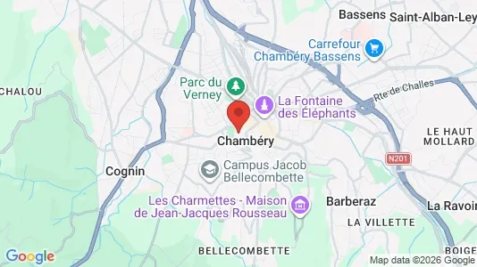Propiedades comerciales En alquiler i Chambéry - kort over placeringen