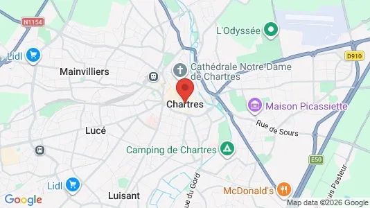 Butikslejemål til leje i Chartres - kort over placeringen