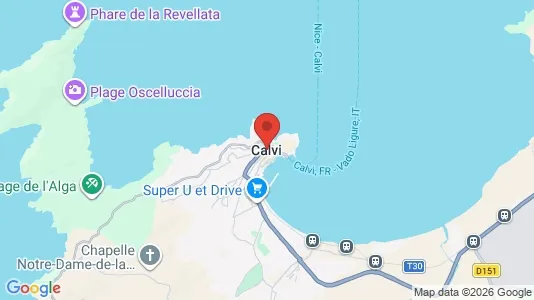 Företagslokaler till salu i Calvi - kort over placeringen