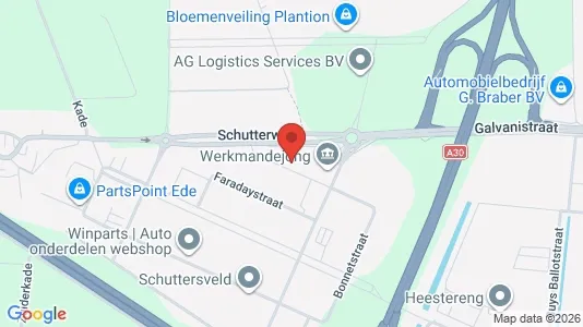 Gewerbeflächen zur Miete i Ede - kort over placeringen