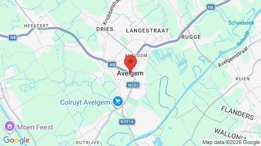 Butikslejemål til leje i Avelgem - kort over placeringen