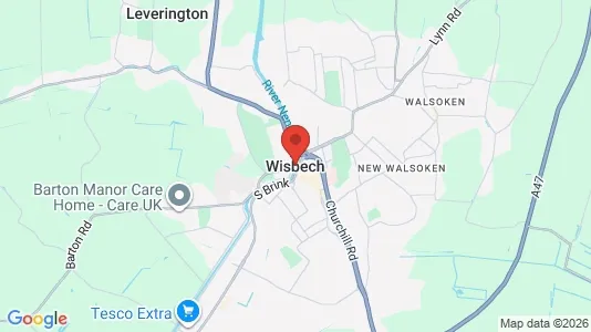 Commercial properties for sale i Wisbech - Cambridgeshire - kort over placeringen
