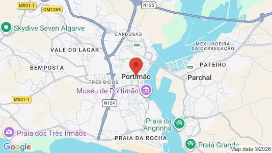 Butikslejemål til leje i Portimão - kort over placeringen