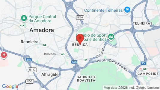 Ladenlokale zur Miete i Lissabon Benfica - kort over placeringen