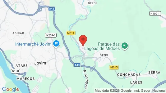 Commercial properties for rent i Gondomar - kort over placeringen