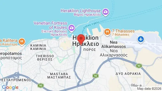 Shops for rent i Heraklion - kort over placeringen