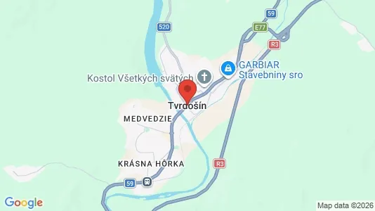 Lokaler til leie i Tvrdošín - kort over placeringen