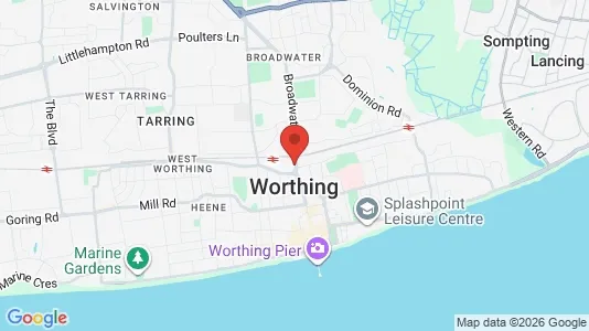 Ladenlokale zur Miete i Worthing - West Sussex - kort over placeringen