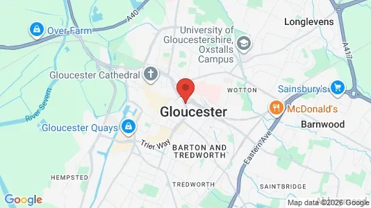 Industrilokaler för uthyrning i Gloucester - Gloucestershire - kort over placeringen