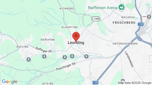 Commercial properties for rent i Leonding - kort over placeringen