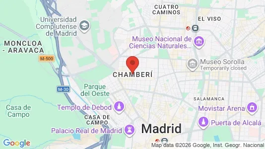 Kontorlokaler til leje i Madrid Chamberí - kort over placeringen