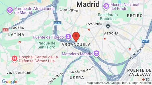Office spaces for rent i Madrid Arganzuela - kort over placeringen