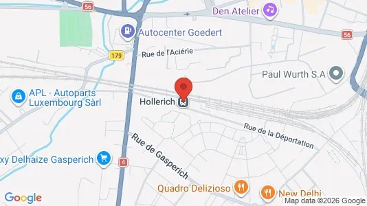 Gewerbeflächen zum Kauf i Luxemburg - kort over placeringen