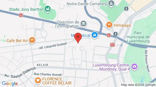 Gewerbeflächen zum Kauf i Luxemburg - kort over placeringen