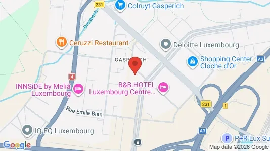 Gewerbeflächen zur Miete i Luxemburg - kort over placeringen