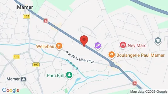 Commercial properties for sale i Mamer - kort over placeringen