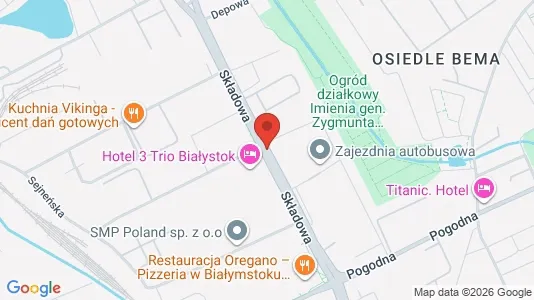 Gewerbeflächen zur Miete i Białystok - kort over placeringen