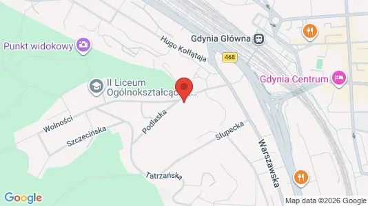 Gewerbeflächen zur Miete i Gdynia - kort over placeringen