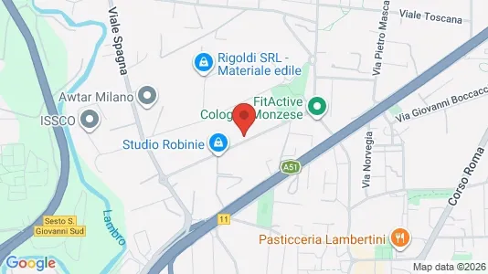 Lager zur Miete i Cologno Monzese – Foto von Google Street View