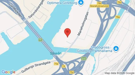 Kontorer til leie i Göteborg Ø - kort over placeringen