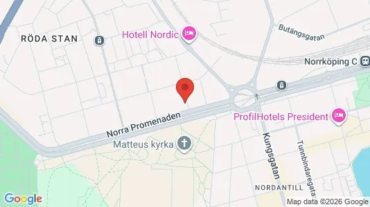 Kontorer til leie i Norrköping - kort over placeringen
