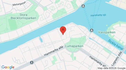 Office spaces for rent i Hammarbyhamnen - kort over placeringen