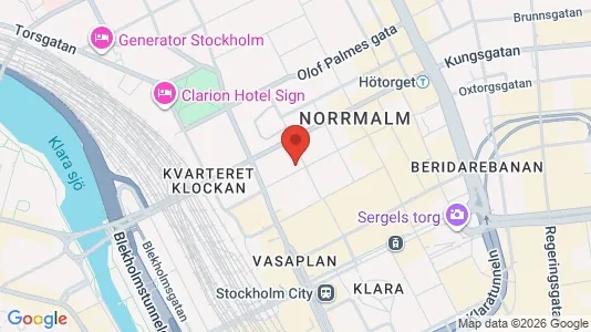 Kontorer til leie i Östermalm - kort over placeringen