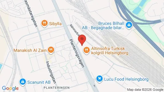 Lagerlokaler för uthyrning i Helsingborg – Foto från Google Street View