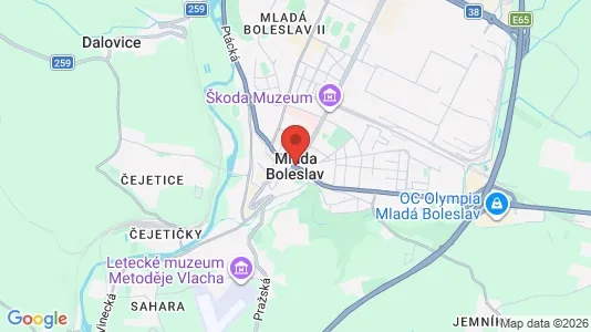Ladenlokale zur Miete i Mladá Boleslav – Foto von Google Street View