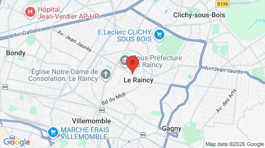 Kontorlokaler til leje i Le Raincy - Foto fra Google Street View
