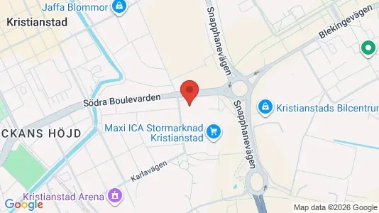 Lokaler til leie i Kristianstad - kort over placeringen
