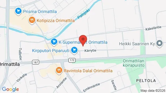 Commercial properties for sale i Orimattila - kort over placeringen